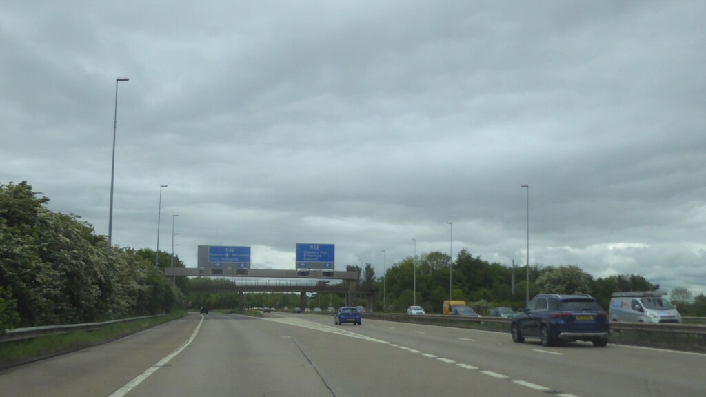 Junction of M53 and M56 © Alpin Stewart :: Geograph Britain and Ireland