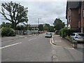 On Fox lane, looking east towards the bridge over the railway line