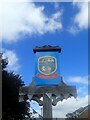 Close up of the village sign in Wouldham