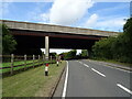 SO8751 : M5 Motorway bridge over Church Lane, Brockhill Village by JThomas