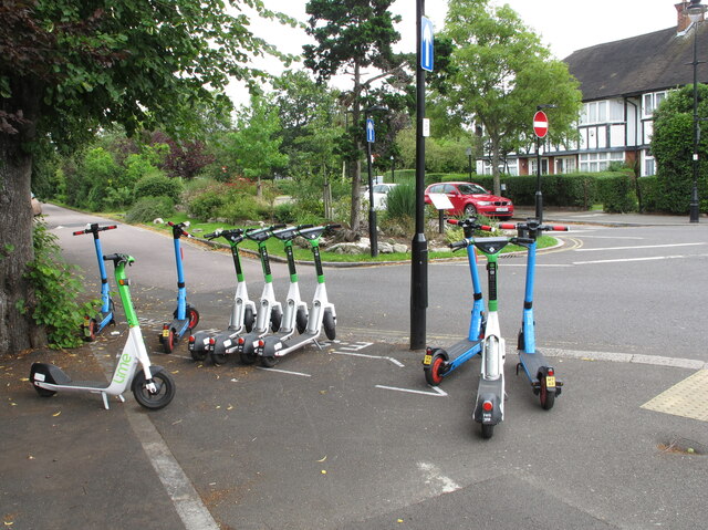 E-scooters for hire, West Acton