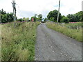 Track to Marykirk Road (A937) crossing the Dundee to Aberdeen railway line