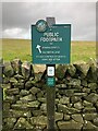SJ9776 : Peak & Northern Footpaths Society, Sign No 437, East of Common Barn Farm by Philip Cornwall