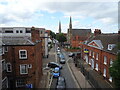 Gridlock on Sansome Walk (A38), Worcester