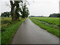 Road through arable fields near to Kinaird