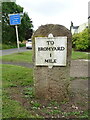 Old Milestone beside the A44, Washcroft, Brockhampton