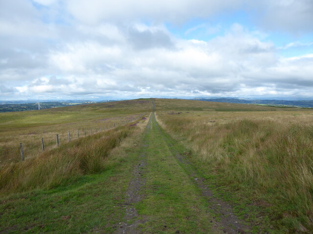 View back along our upland track