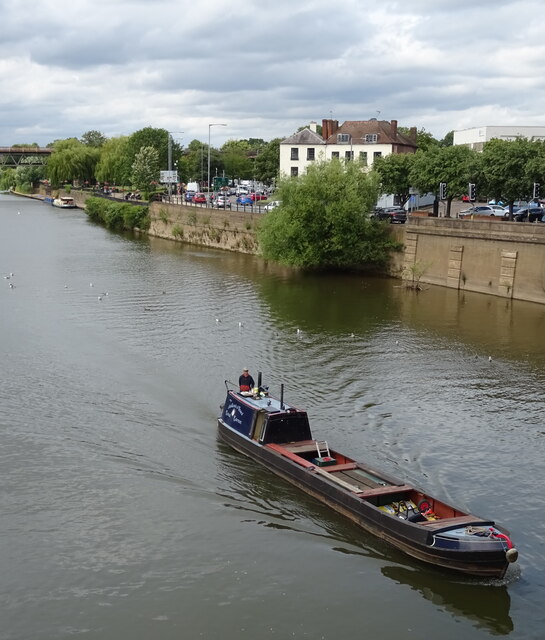 Narrow Boat On The River Severn © Jthomas Geograph Britain And