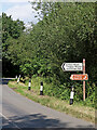 Signpost near Trimpley village in Worcestershire