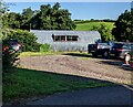 Corrugated metal building in Llangwm, Monmouthshire