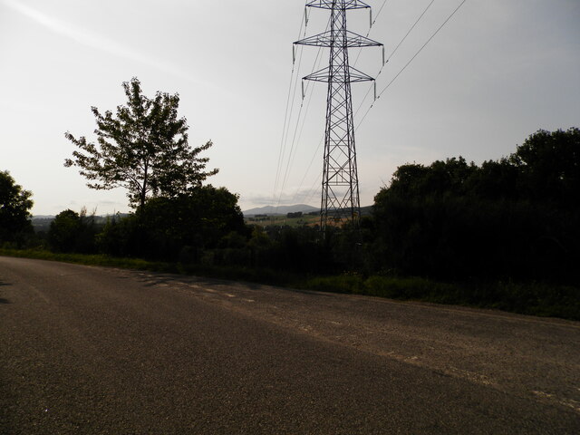 Power line across the landscape near Beauly
