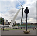 NZ2564 : "River God" by AndrÃ© Wallace (1996), Quayside, Newcastle by habiloid