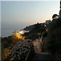 Evening view to the WSW - below the Fowey Harbour Hotel