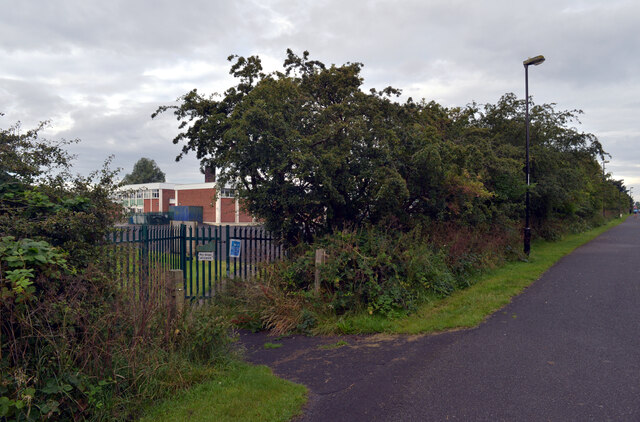 Fordley Community Primary School seen from the path and cycleway between Annitsford and Dudley
