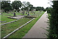 Path through Stow cemetery