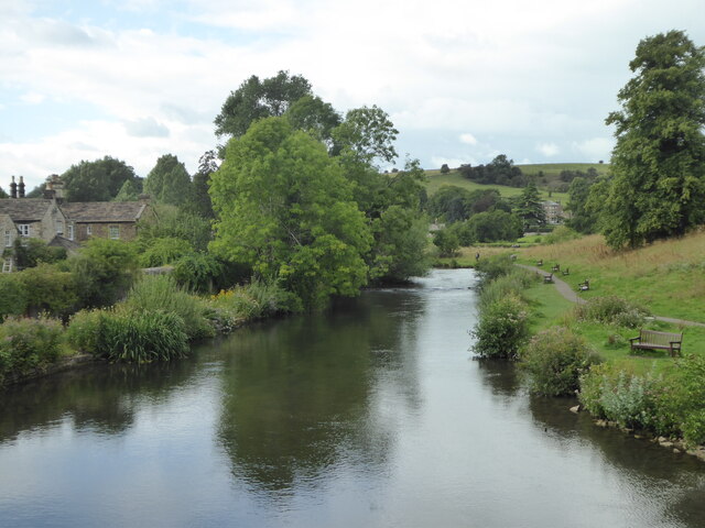 The River Wye upstream from the A619 in Bakewell