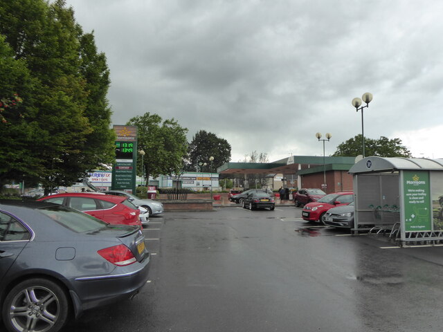 Car park at Morrison's supermarket Chesterfield