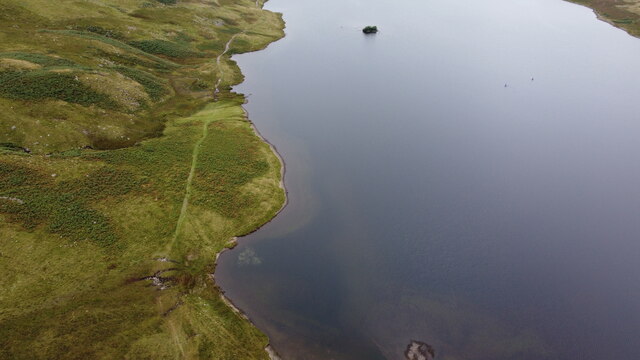 The South Side of Devoke Water from the Air