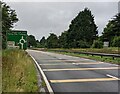 SO5113 : Yellow strips on the A40, Dixton, Monmouth by Jaggery
