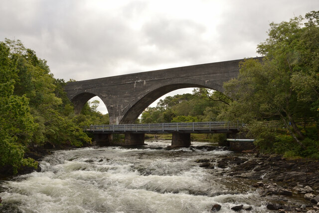 Bridges over the River Morar, Scottish Highlands