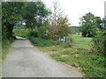 Footpath junction on Moor Lane, Tickenham