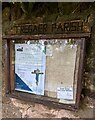 Variant spelling on the Parish Noticeboard, Tregare, Monmouthshire