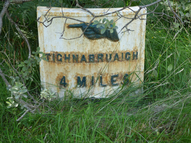 Milepost by the B8000 road