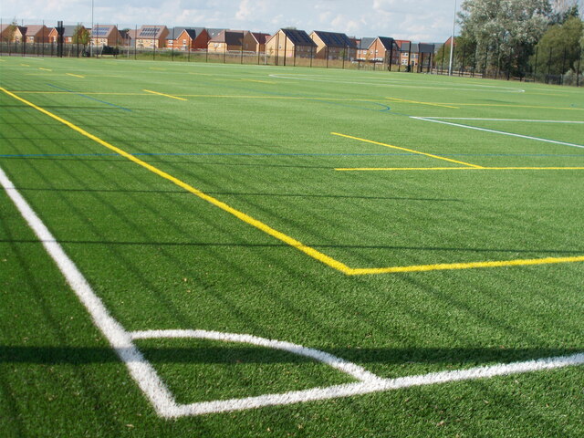 Artificial football pitch, Northstowe © Peter S :: Geograph Britain and ...