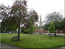 TG2309 : Norwich - Great Hospital - Garden court by Rob Farrow