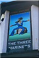 The Three Mariners sign