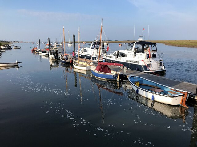 Boats on an incoming tide at Wells-next-the-Sea