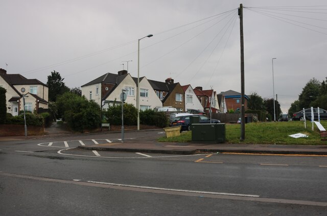 Southfields Road at the junction of London Road, Dunstable