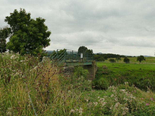 Footbridge over the river Aire