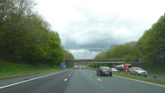 West Coast mainline crossing M6 motorway
