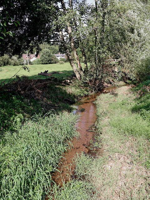 Small brook near Claverley in Shropshire