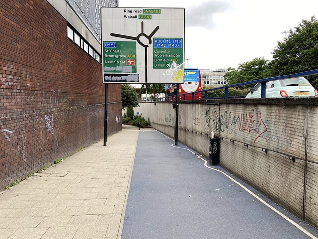 Shared path to Lancaster Circus or St... © Robin Stott :: Geograph ...