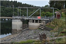 SS6441 : Outlet tower at Wistlandpound Reservoir by David Martin