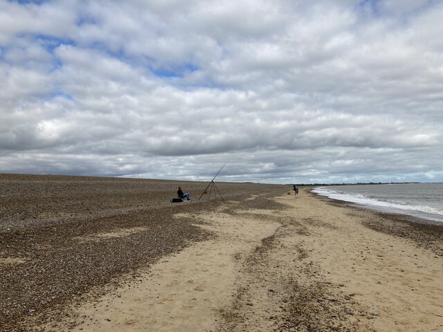 Fisherman on the beach at Dunwich