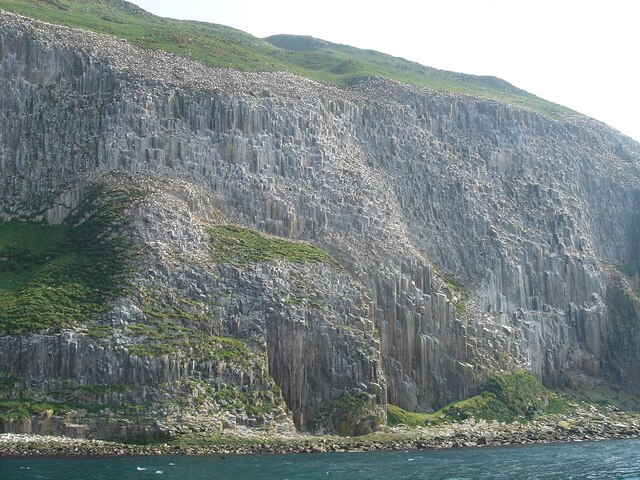 The cliffs near Stranny Point, Ailsa Craig