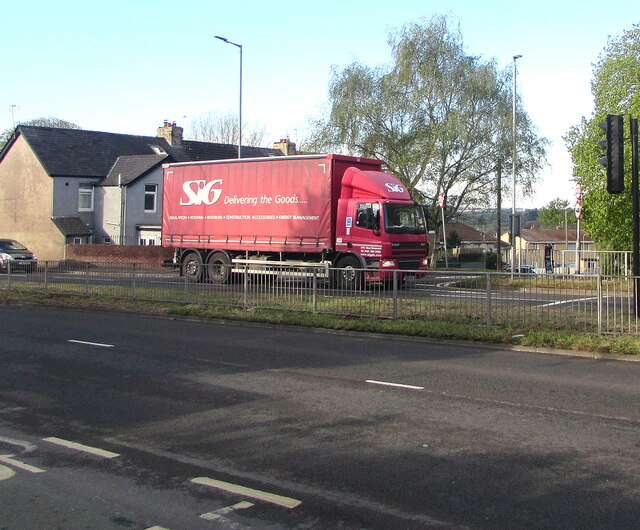 SIG red lorry, Malpas, Newport