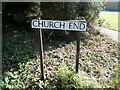 Church End sign