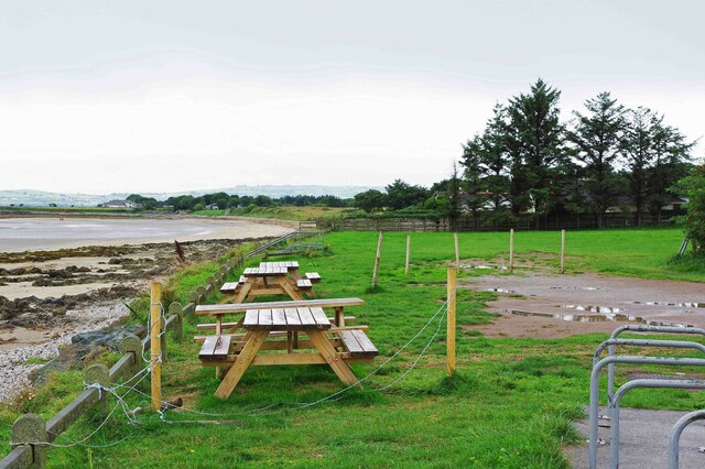 Picnic tables at Clonea Strand, Co. Waterford