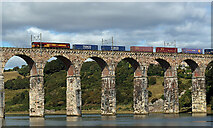 NT9953 : The Royal Border Bridge at Berwick-upon-Tweed by Walter Baxter