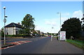 Bus stop and shelter on Burnbank Road (A724)