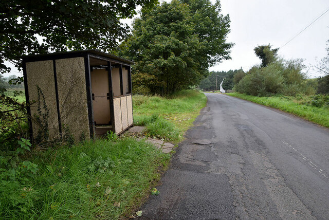 Bus shelter along Corkhill Road