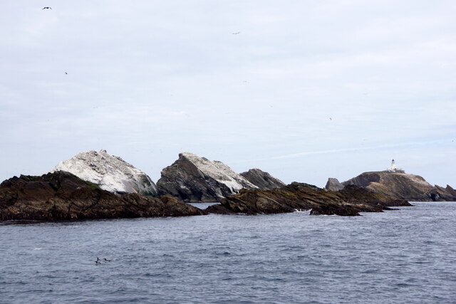 Baa Skerries and Muckle Flugga from the sea off the Greing, Hermaness