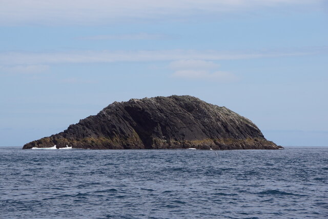 Out Stack from the sea north of Muckle Flugga