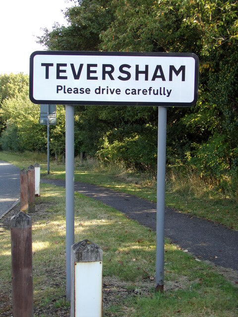 Teversham Village Name sign