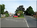 Briar Close and entrance to the business park, Evesham