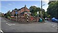 NY4455 : Road junction and bus stop in Scotby by Luke Shaw